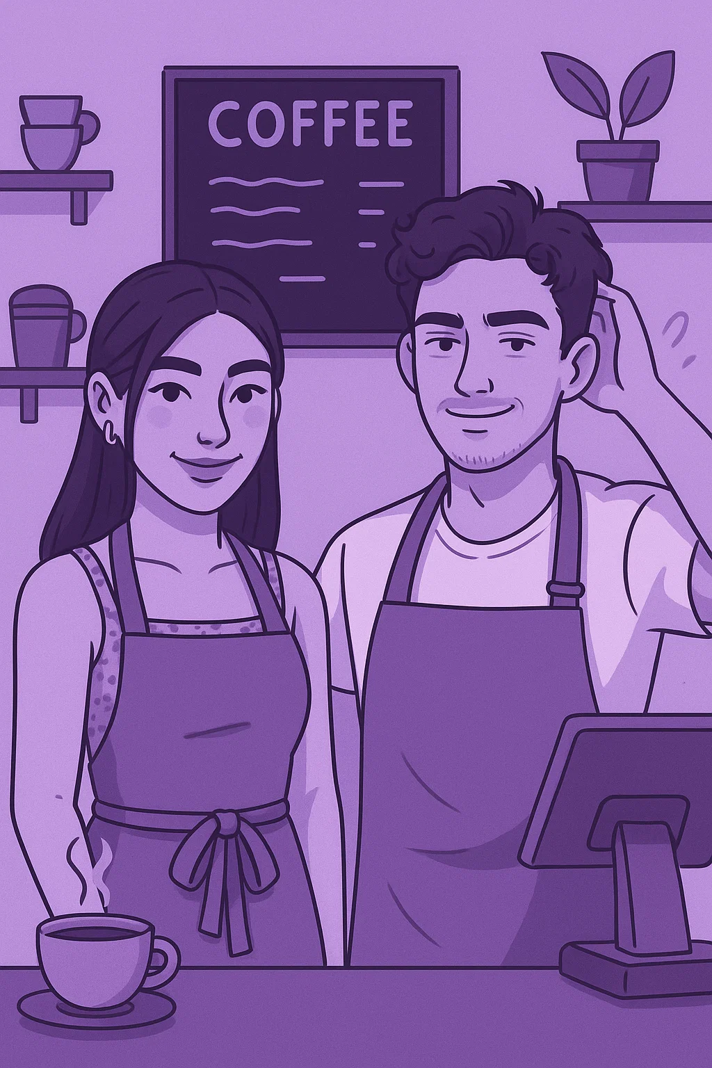 Lili y Baz animados, hecho por Sora